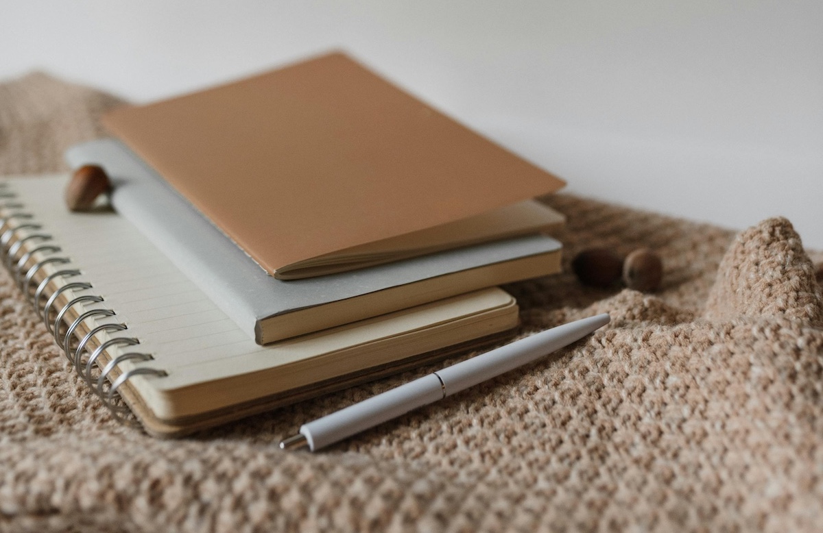 Carnet empilés, note pour son bilan de compétences